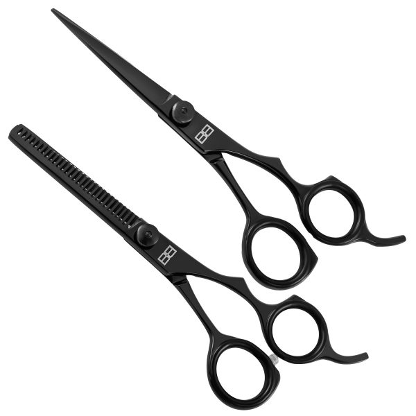 Phantom Black Hair Scissors Kit – Complete 2-Piece Set for Salon and Home Use - Image 2