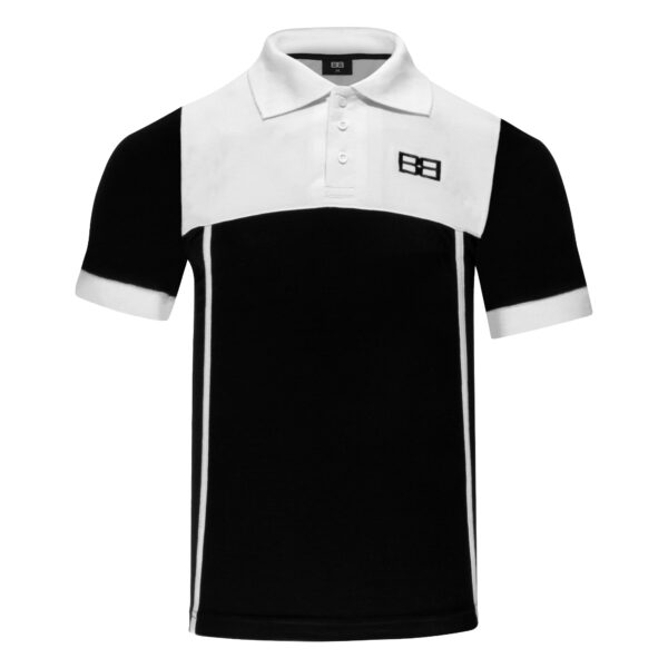 Strike Polo Shirt - Black & White | Tactical Polycotton Unisex Wear - Image 2