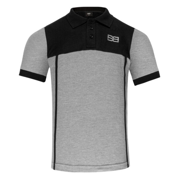 Stealth Polo Shirt - Grey & Black | Tactical Smartwear Polycotton Polo - Image 2